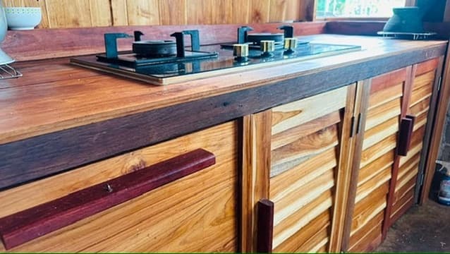 Teak kitchen.